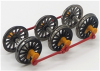 Class 08 Wheelsets - red rods, orange cranks 32-102X