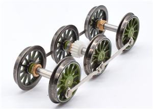 J72 2020 Wheelset - green white lining bright metal rods 31-063