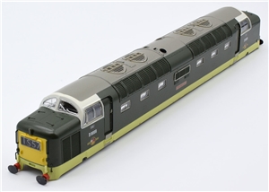 Class 55 DelticBodyShellD9009AlycidonTwoToneGreenSmlYellowPanel371-285