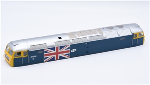 Class47 SilverAnniversryBody 47164BR BlueUnionJackLogoSilvRoof 25-2014