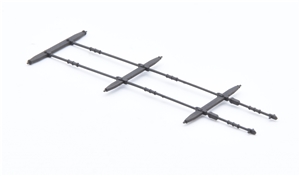 BR Std 5MT Brake rods - tender - weathered black 32-500