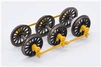 Class 08 Wheelsets - mustard rods & yellow cranks 32-100