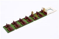 Class 121 single car DMU Seating - cream, brown & green 35-525