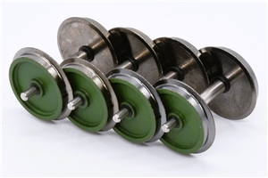 A1 4-6-2 tender wheels - green disc - set 4 32-550