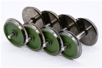 A1 4-6-2 tender wheels - green disc - set 4 32-550