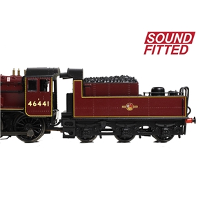 LMS Ivatt 2MT 46441 in BR Lined Maroon (Late Crest)